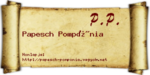 Papesch Pompónia névjegykártya